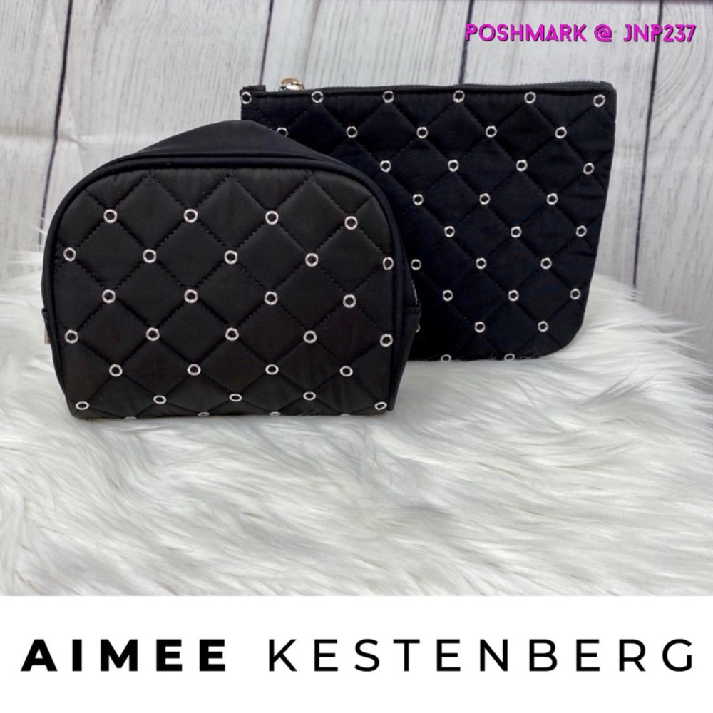 { Amy Kestenberg }: Studded Black Makeup Bag Set